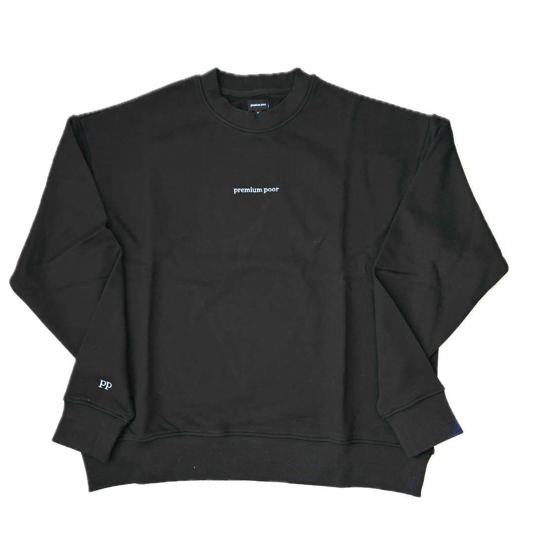 premium poor embroidered crew neck sweatshirt